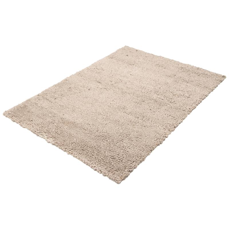 ECARPETGALLERY Braid weave Sienna Grey Wool Rug - 5'0 x 7'4