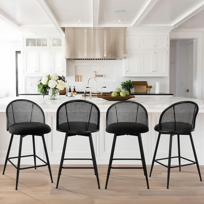 26"/29" Swivel Barstools Counter Height Bar Stool w/ Metal Legs
