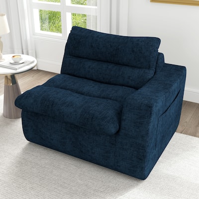 Lazy floor sofa, modern floor lounge chair with right arm, comfortable beanbag sofa, suitable for living room bedroom office