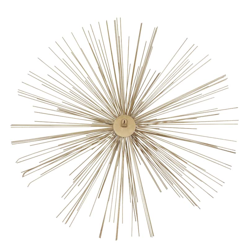 Metal Starburst Large 3D Home Wall Decor - Gold - Roche River Decor