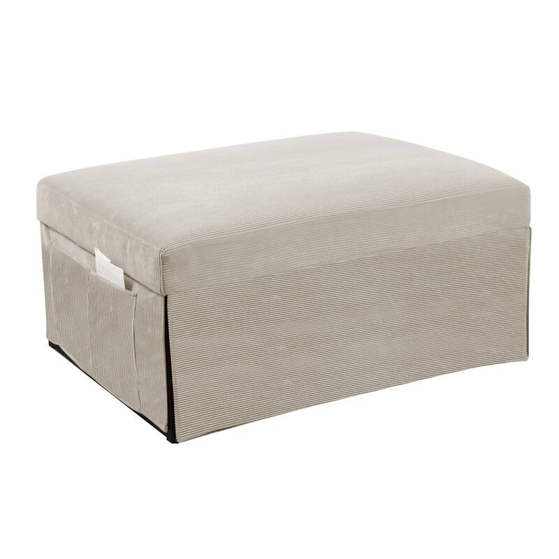 Versatile 4-in-1 Corduroy Couch Chair, Converts to Sleeper Sofa, Chaise & Ottoman