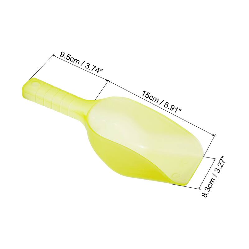 1 Set Ice Scoop Plastic 5.9x3.3x2.4" Flour Shovel Yellow, Green, Blue - Yellow, Green, Blue