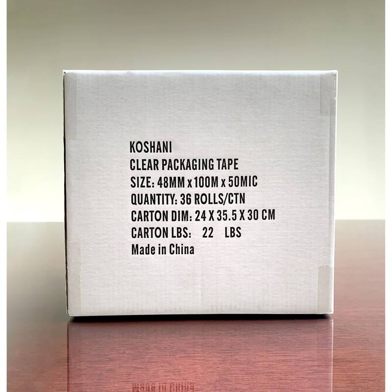 HS Premium Tape, (36 Rolls of 100m Long Each), 1.9" Wide, 2 mil Thickness - Clear