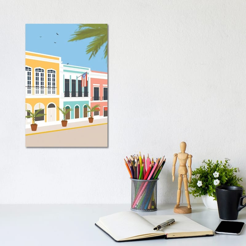 iCanvas "Old San Juan, Puerto Rico" by Lyman Creative Co. Canvas Print - 12x8x0.75