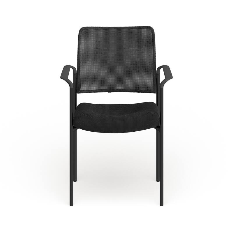 Comfort Mesh Stackable Steel Side Chair with Arms - 24"D x 23.5"W x 34.75"H