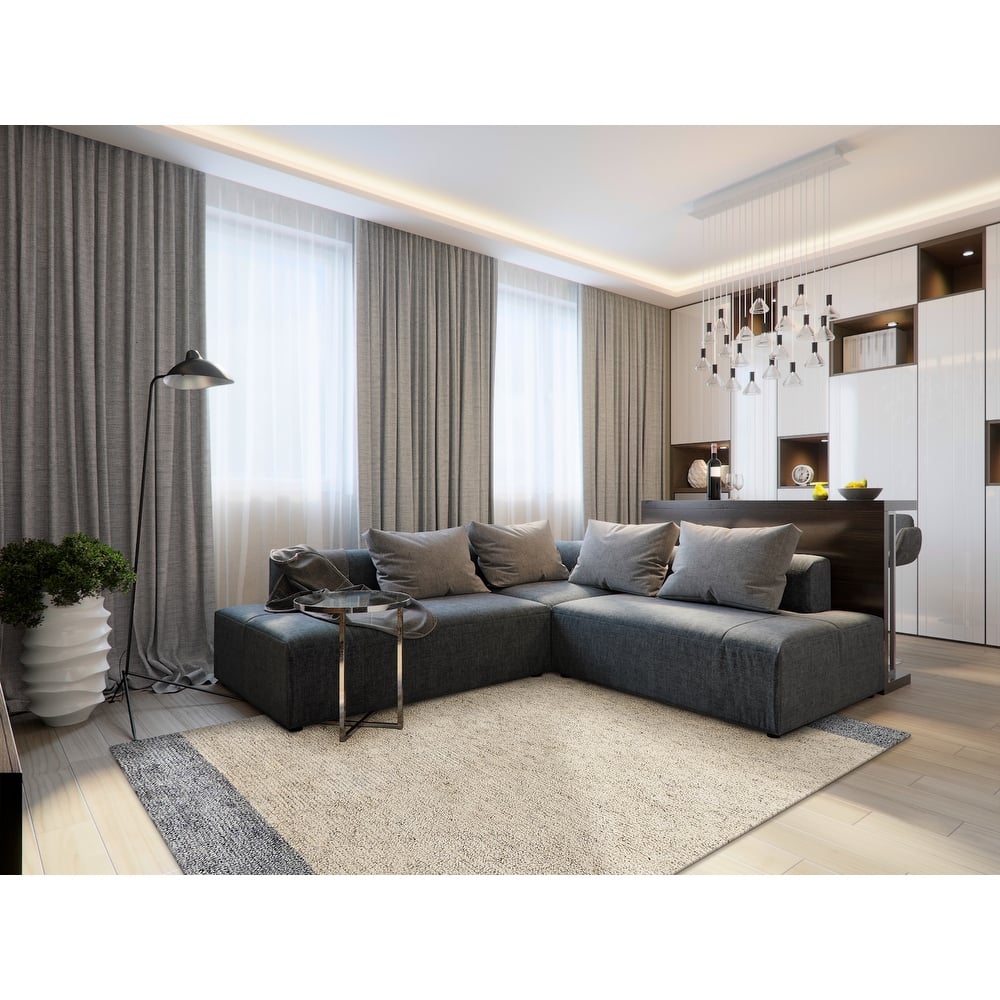 Kas Rugs Marley Modern Casuals Hand-Knotted Wool Shag Rug