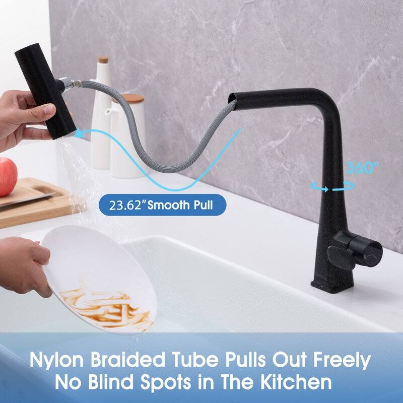 Matte Black Smart Temp 3 Mode Faucet with Pull Down Sprayer​