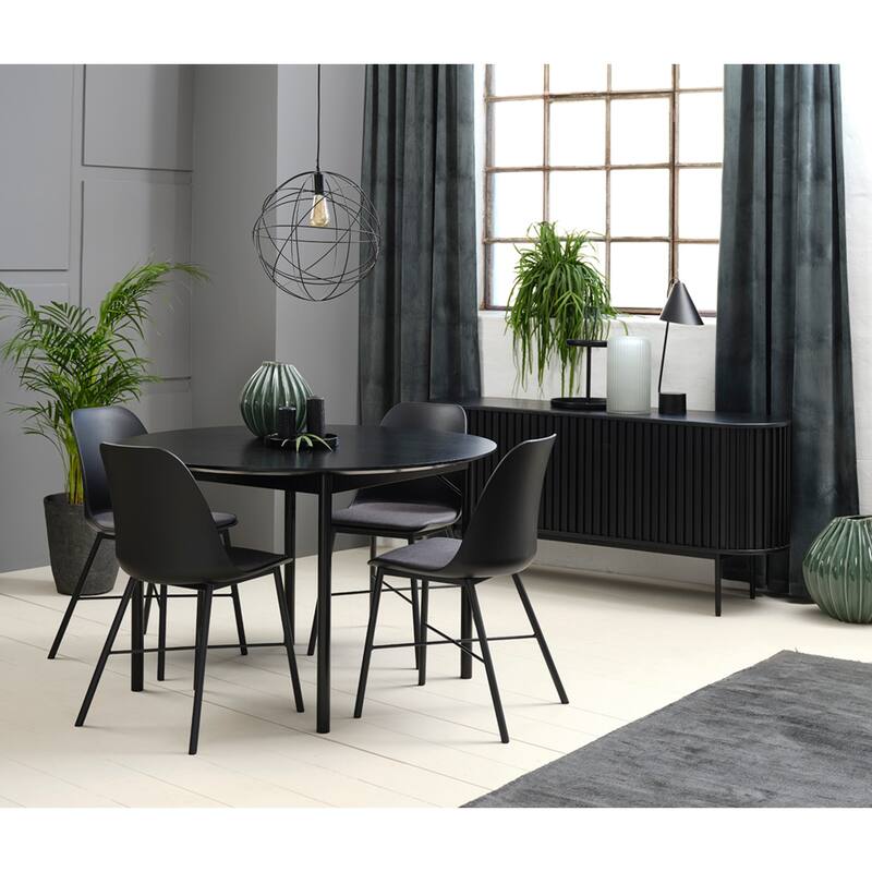 Rye Studio Contemporary Black Oak Dining Table