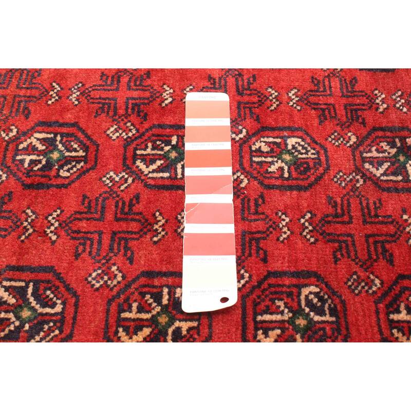 ECARPETGALLERY Hand-knotted Teimani Dark Red Wool Rug - 3'5 x 5'9