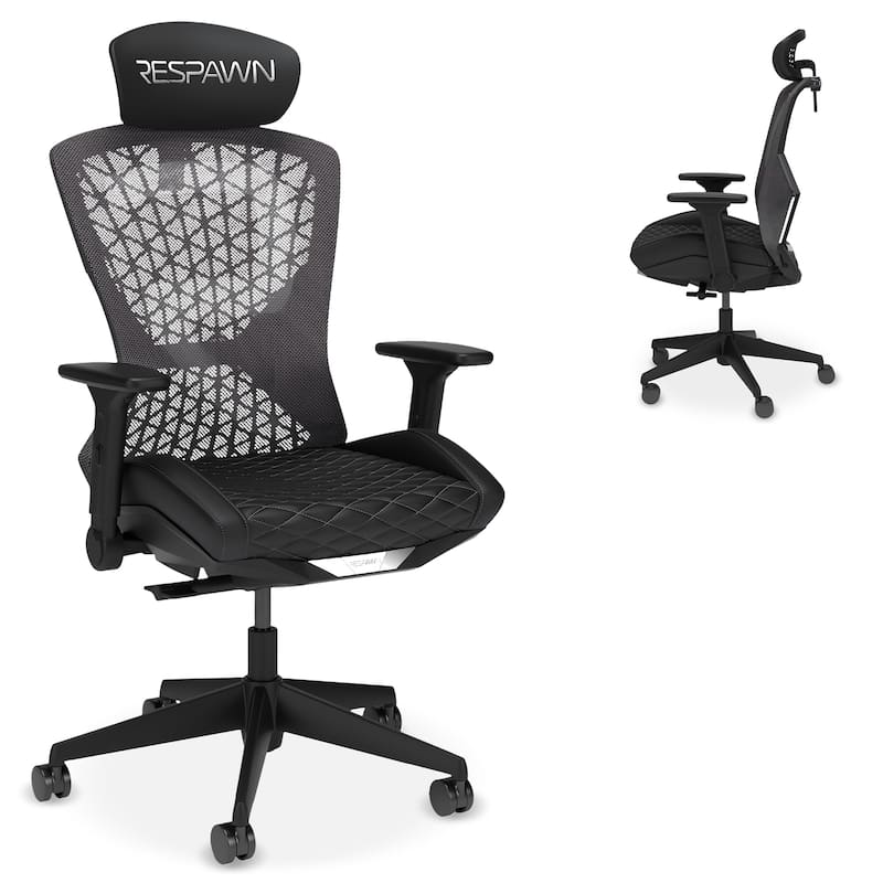 RESPAWN SPIRE Ergonomic Mesh Office Gaming Chair - Home PC Computer Desk Gaming Chair - Black