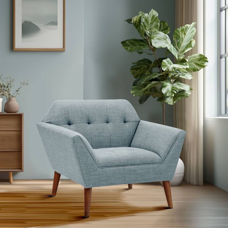 INK IVY Newport Wide Mid-Century Modern Lounge Chair