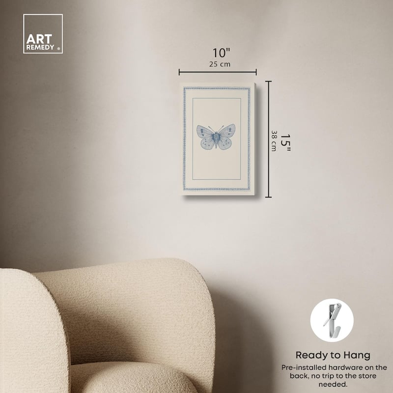 Blue Butterfly I Canvas by Art Remedy, Gallery Wrapped