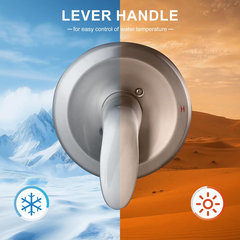 WOWOW Single Handle 5-Spray Shower Faucet with Valve