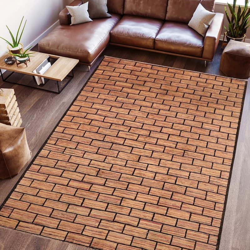 Chromatic Mosaic Gabbeh Hand Knotted Wool Rug