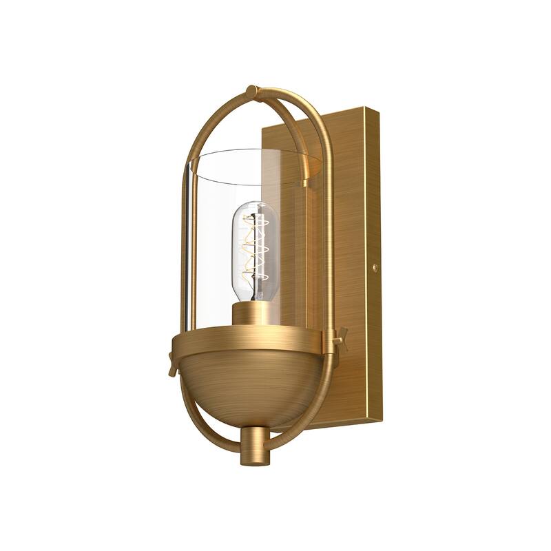 Alora Lighting WV539007CL Cyrus 13" Tall Outdoor Wall Sconce with - Aged Gold