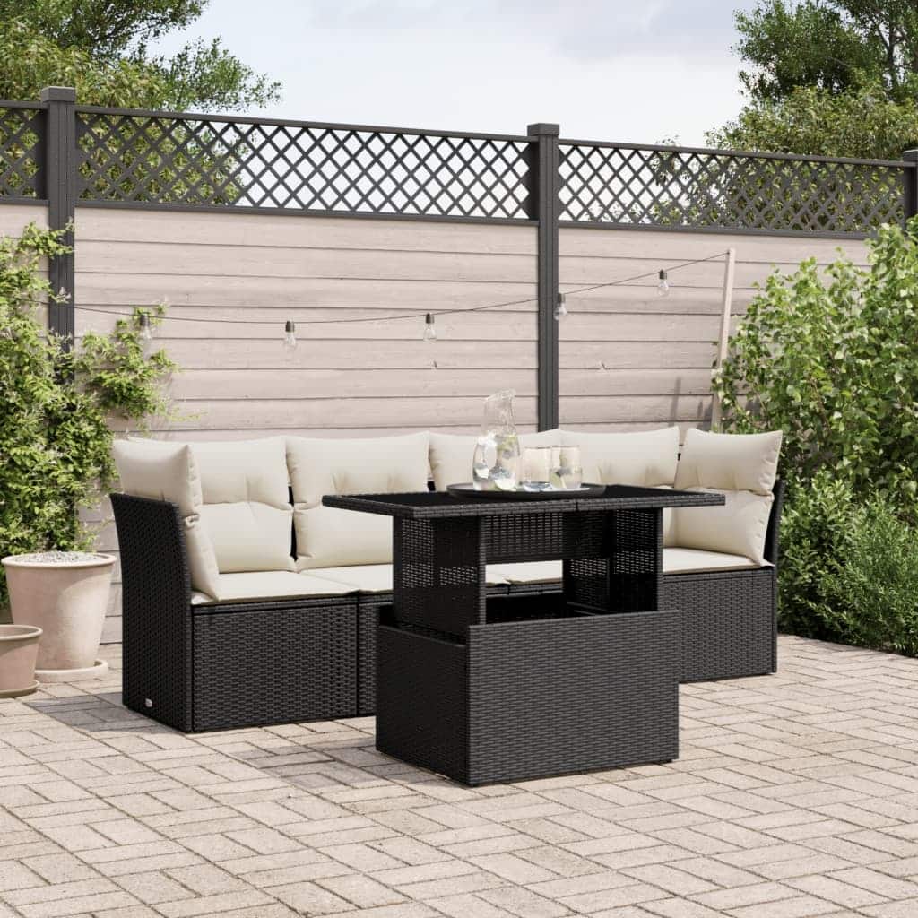 5-Piece Patio Sofa Set with Cushions