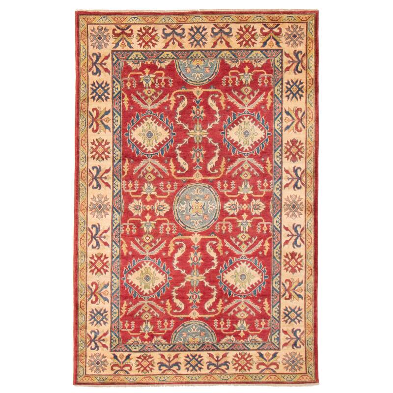 ECARPETGALLERY Hand-knotted Finest Ghazni Red Wool Rug - 5'11 x 8'11