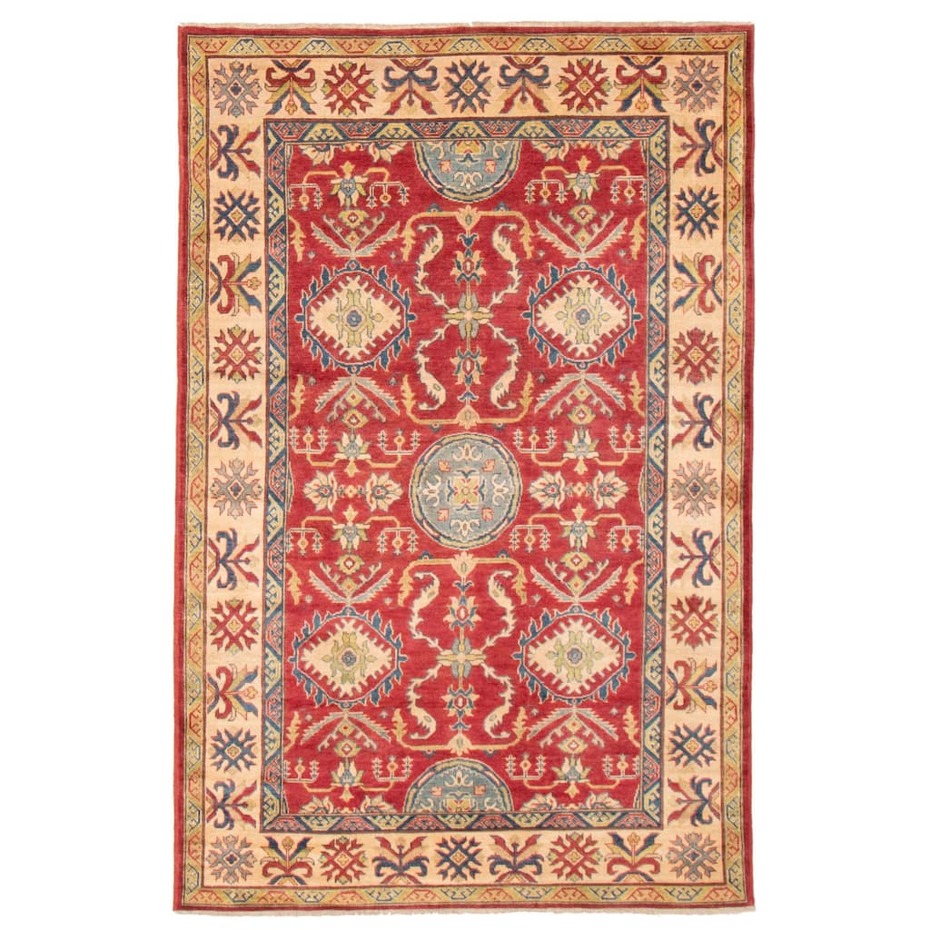 ECARPETGALLERY Hand-knotted Finest Ghazni Red Wool Rug - 5'11 x 8'11