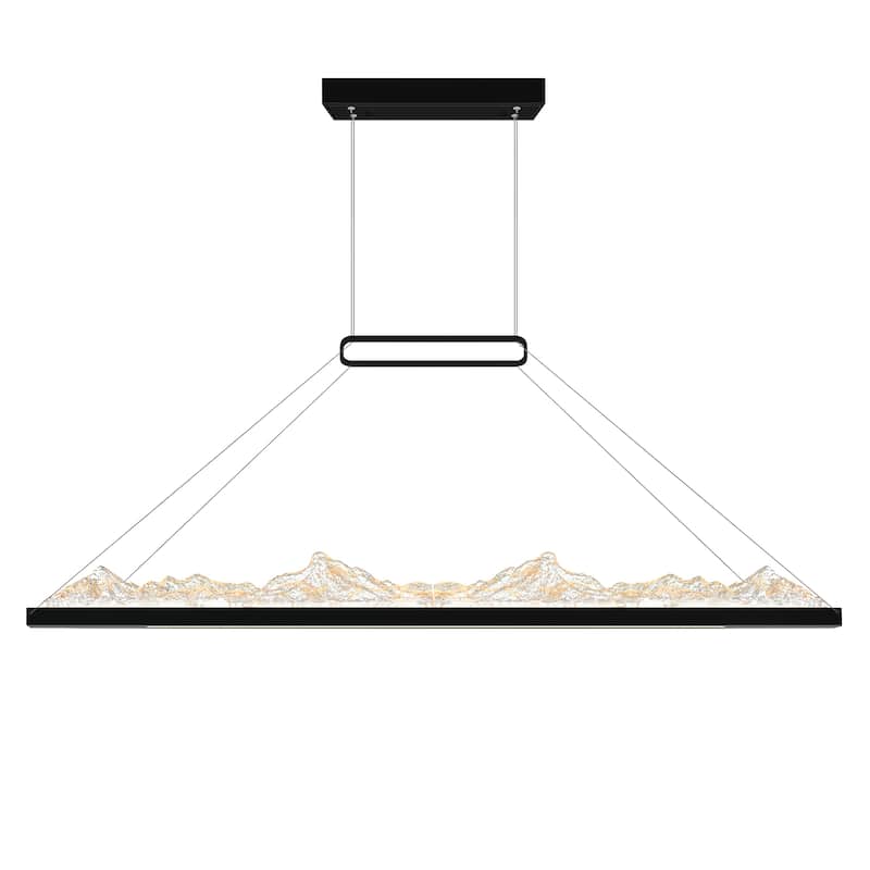 Himalayas Integrated LED Black Chandelier - Black