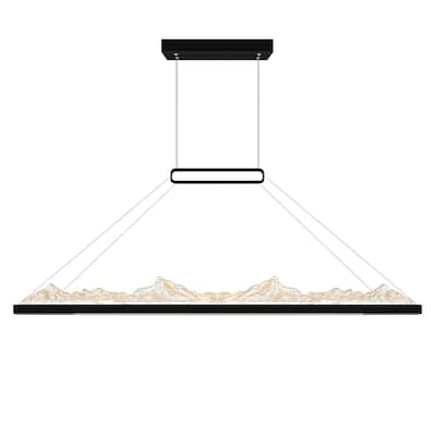 Himalayas Integrated LED Black Chandelier