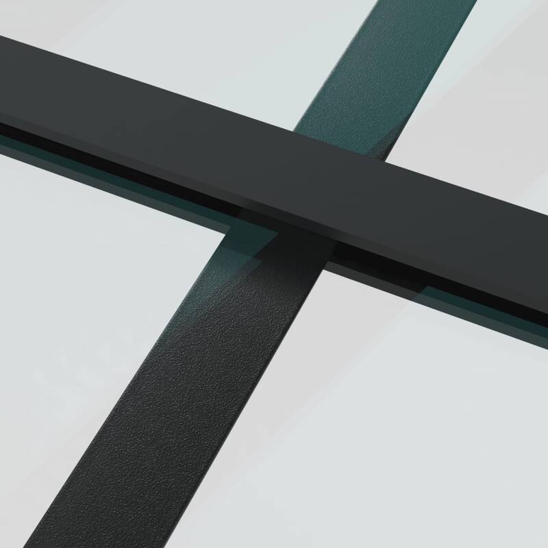 vidaXL Glass Door Interior Door with Alloy Handle ESG Glass and Aluminum Black