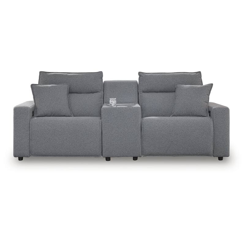 Signature Design by Ashley Modmax Gray 3-Piece Power Reclining Sectional - 100" W x 41" D x 41" H