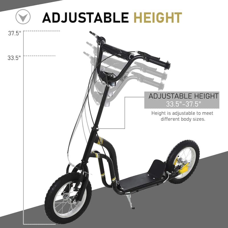 Kids Balance Bike with Adjustable Handlebar and Inflatable Soccer Ball Wheels for Outdoor Use