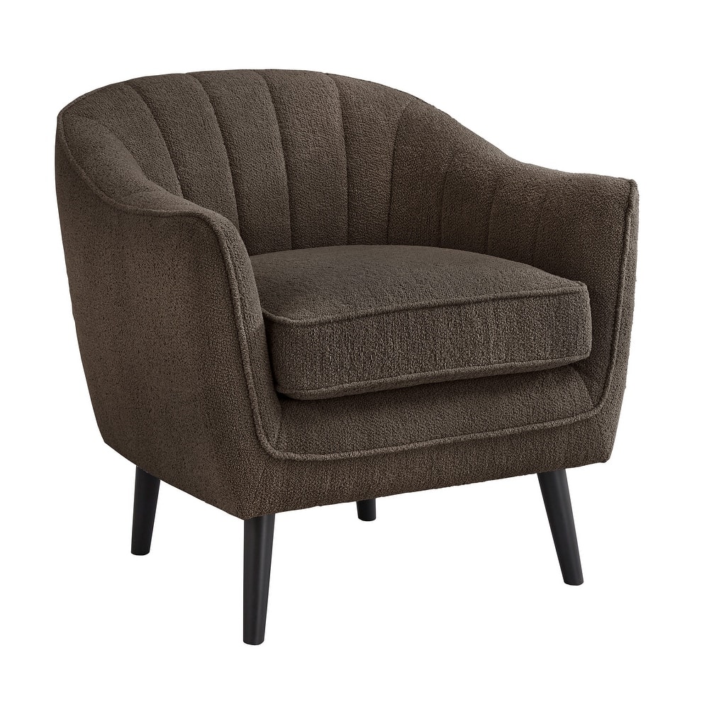 Neath Mid-Century Channel-Tufted Accent Chair with Removable Cushion Cover by iNSPIRE Q Classic