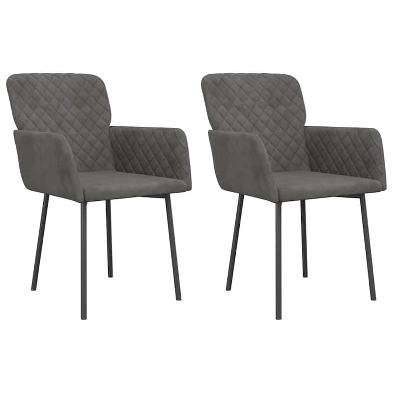 vidaXL Dining Chairs 2 Pcs Accent Upholstered Chair for Living Room Velvet - 20.3" x 24" x 30.9"