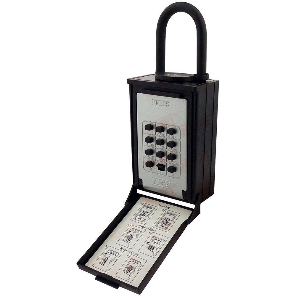 NUSET Push Button Combination Key Storage Lockbox, Combo Locking Shackle
