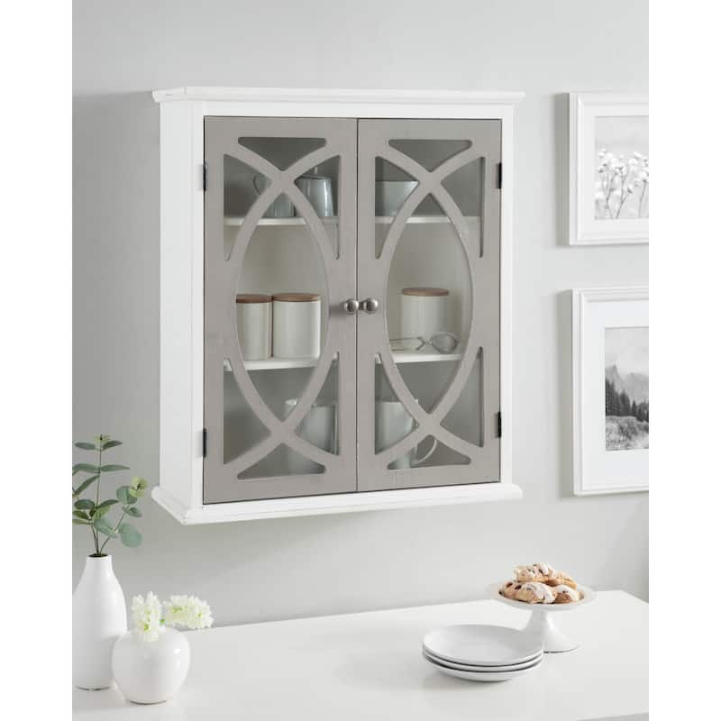 Kate and Laurel Quinlan Decorative Rustic 2-Door Wall Cabinet