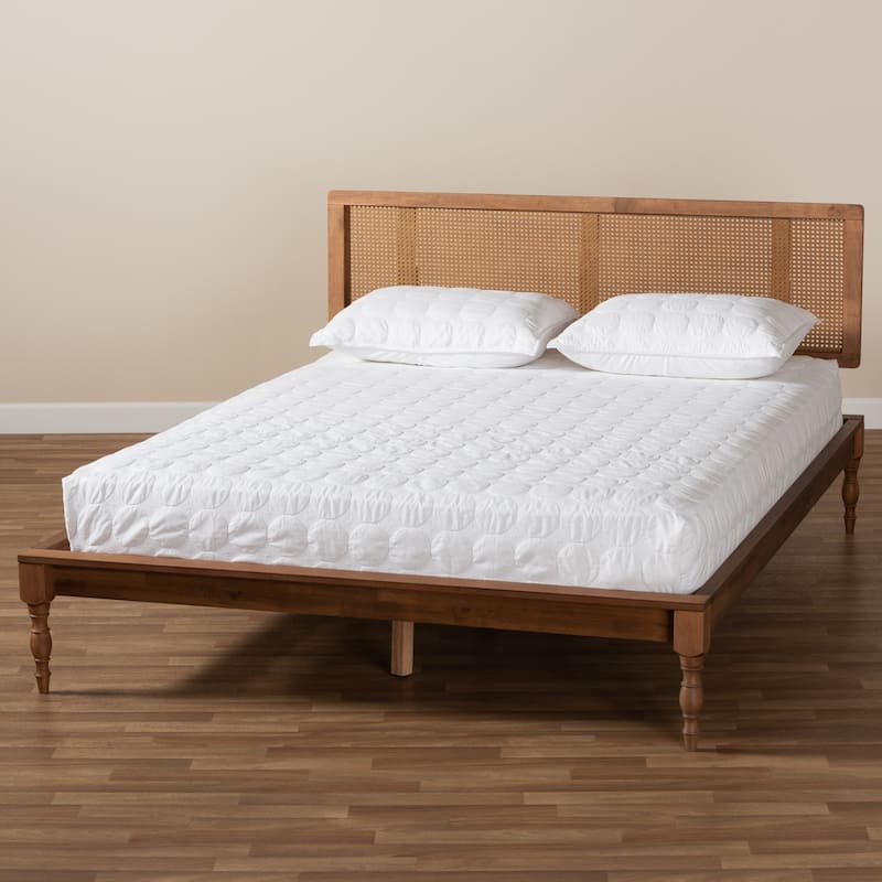 Full Size Platform Bed - Modern Wood Style Bed Frame - Bohemian Bliss Design - Sturdy & Stylish