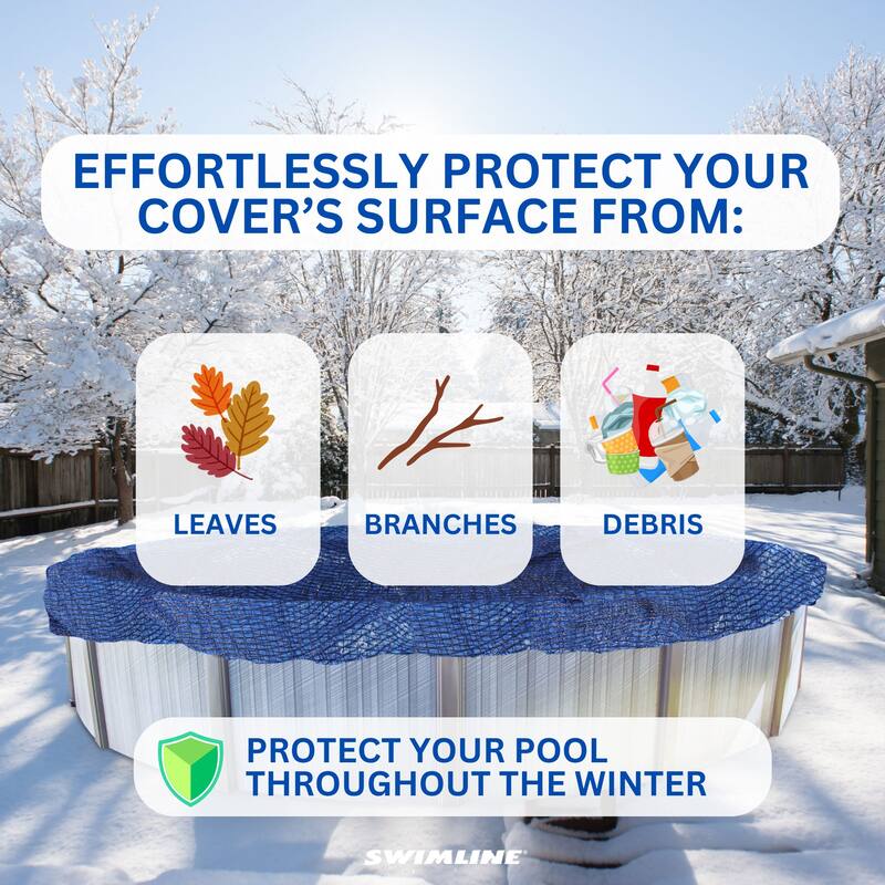 Swimline Hydrotools Leaf Net Winter Pool Cover for 18 Ft Above Ground Pools - 5.5