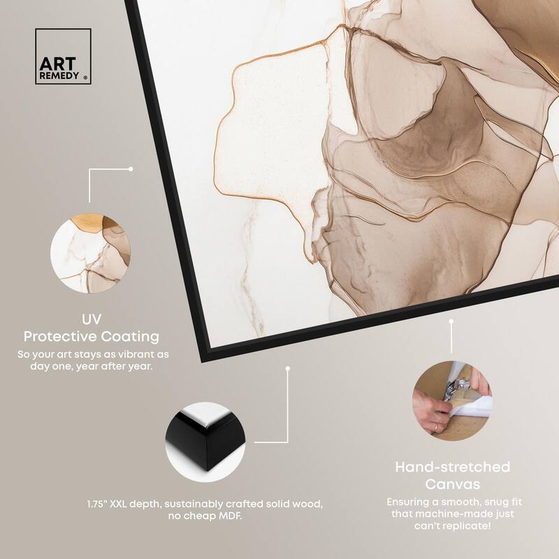 Sepia Silk Streams Canvas by Art Remedy