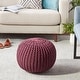 preview thumbnail 4 of 6, Urban Lifestyle Round Knit Pouf