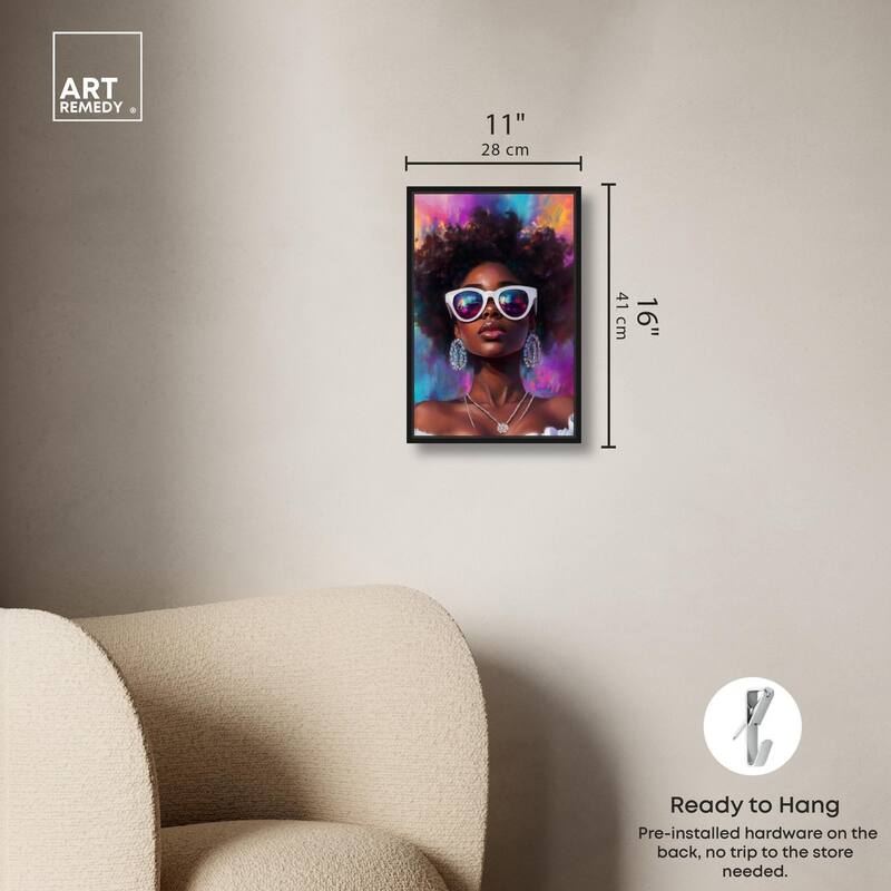 Bold Colorful Curls Canvas by Art Remedy