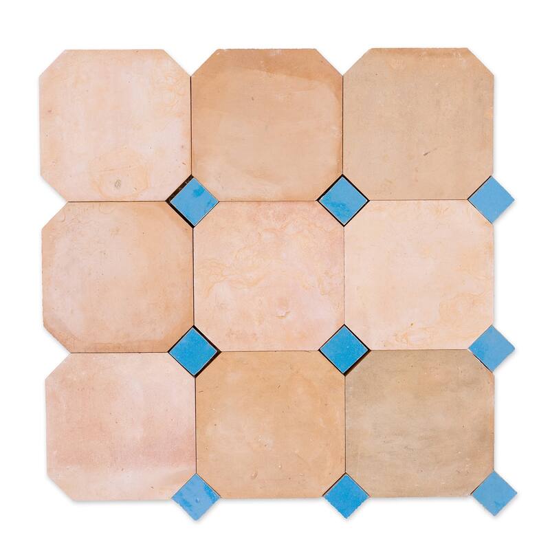 Contemporary Zellige Panels, 12" X 12" X 1/2", Terracotta - Skylight Accents