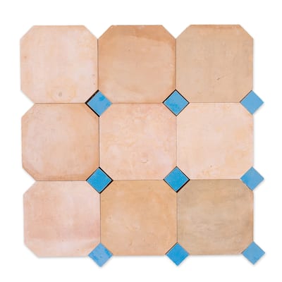 Contemporary Zellige Panels, 12" X 12" X 1/2", Terracotta - Skylight Accents