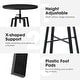 preview thumbnail 40 of 50, Glitzhome Modern 3-Piece Adjustable Bar Table Faux Leather Stool Pub Sets