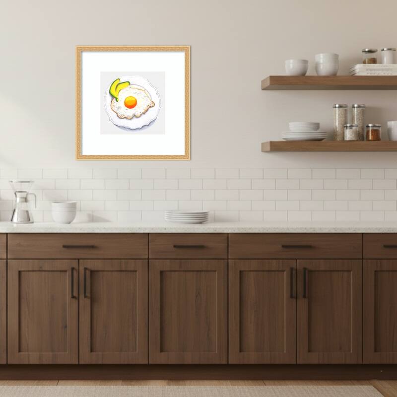 Huevo Frito Con Aguacate by Elizabeth C Wood Framed Wall Art Print