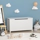 preview thumbnail 11 of 25, Kids Wooden Toy Box Storage with Safety Hinged Lid