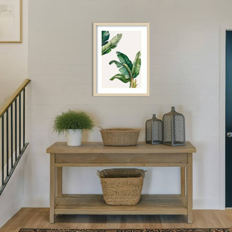 Green Leaves by Elizabeth C Wood Framed Wall Art Print