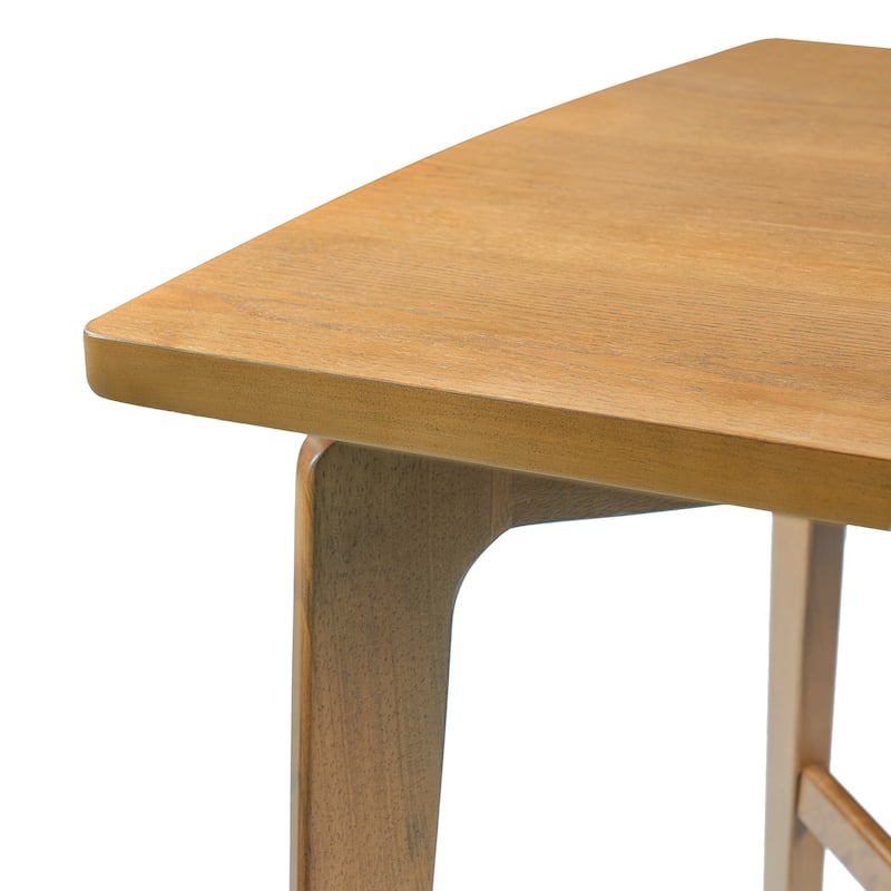 Christopher Knight Home - Bracken Retro Nordic Counter Height Bar Table with Solid Wood Legs & Cross-Reinforced Beams