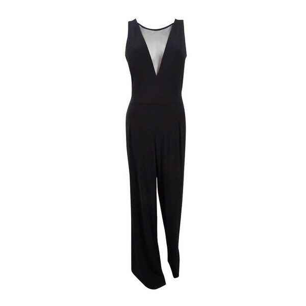 womens black wide leg jumpsuit