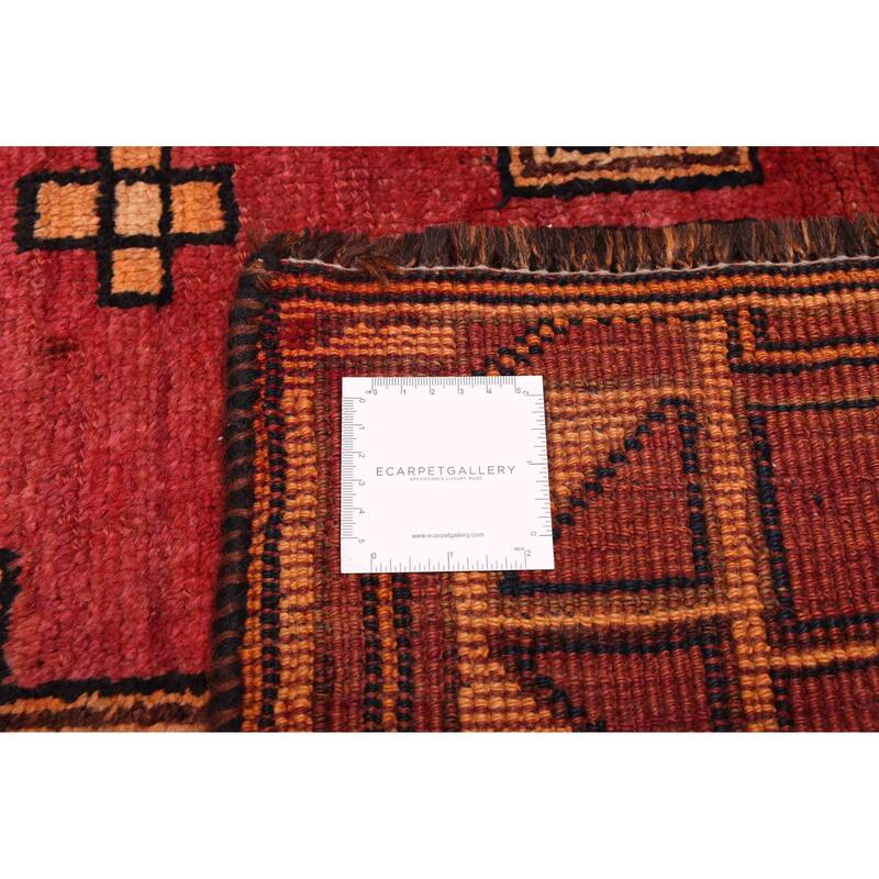 ECARPETGALLERY Hand-knotted Melis Vintage Red Wool Rug - 3'10 x 8'5