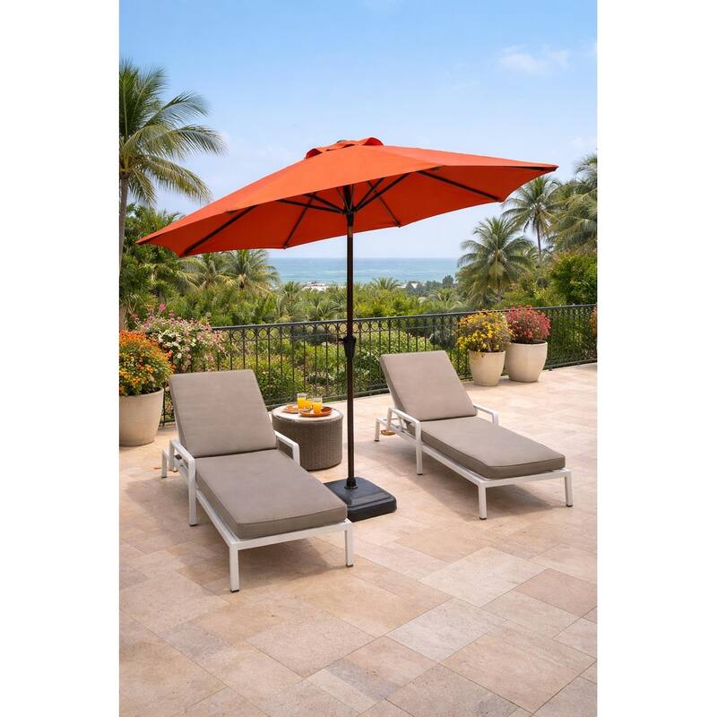 9 ft. Aluminum Market Automatic Tilt Patio Umbrella with Windvent in Tuscan