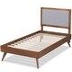 preview thumbnail 15 of 17, Roze Mid-Century Modern Wood Platform Bed in Twin Size