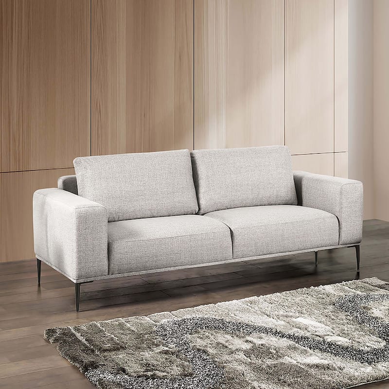 Furniture of America Danio Contemporary Chenille Track Arms Sofa - Grey