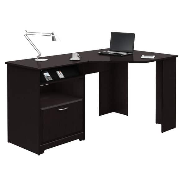 Espresso Finish Wood L Shape Corner Computer Desk Espresso Finish Wood L Shape Corner Computer Desk