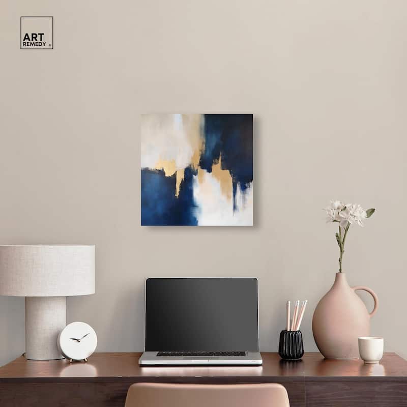 Indigo Aurelian Canvas by Art Remedy, Gallery Wrapped